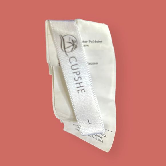 🌼 CUPSHE DITSY BUBBLE SLEEVE RUCH BUTTON FRONT DRESS SHORT SZ L - Picture 7 of 8